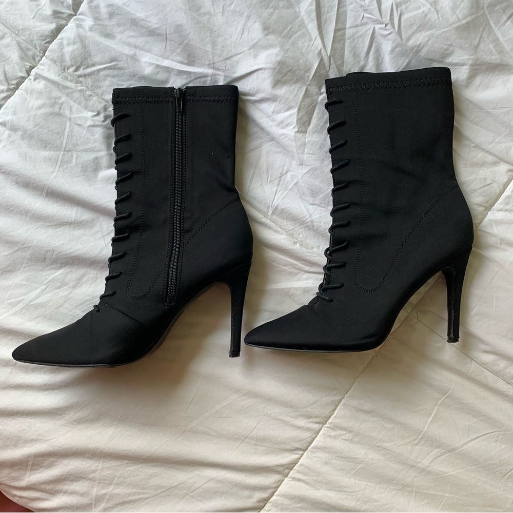 AKIRA Black Heeled Boots - Picture 3 of 6